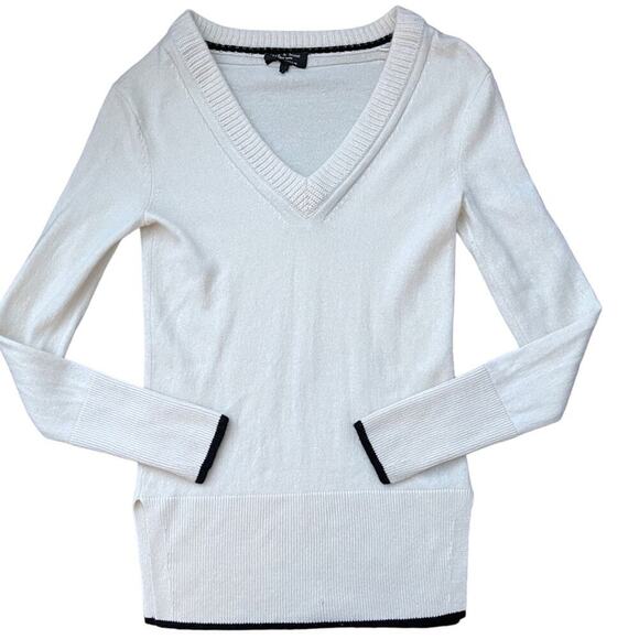 Rag & Bone V-Neck Cashmere Sweater - Picture 1 of 6